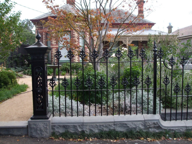 Black wrought iron fence Black wrought iron fence