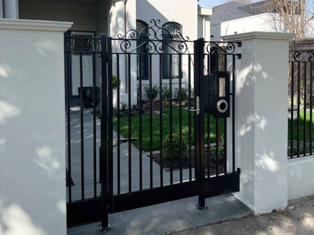 wrought-iron-pedestrian gate-canterbury-1024 wrought iron gate and infill panels | Haven Fencing