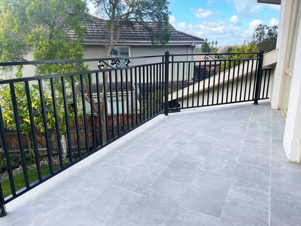 powdercoated steel balustrade with scrolls Templestowe | Haven Fencing