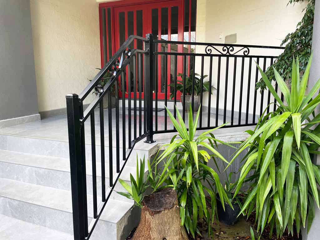 powdercoated steel balustrade with scrolls Templestowe | Haven Fencing