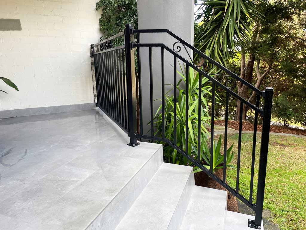 powdercoated steel balustrade with scrolls Templestowe | Haven Fencing