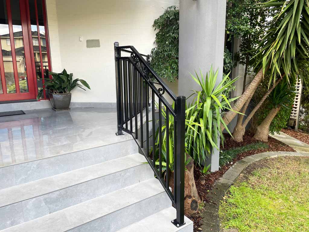 powdercoated steel balustrade with scrolls Templestowe | Haven Fencing